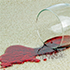 red stain on carpet spilled wine