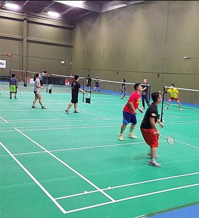 clean badminton courts
